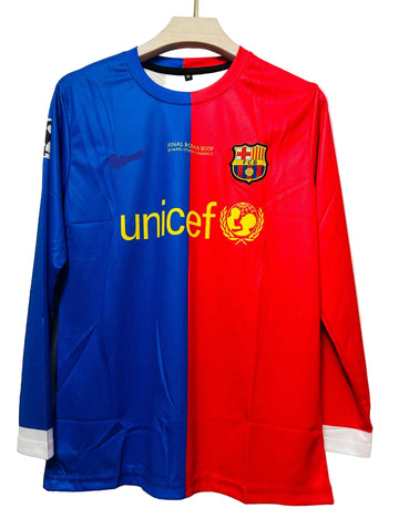 Barcelona 2008/09 Home Jersey-MESSI 10-Embroidery-Full Sleeve-AM Retro Store