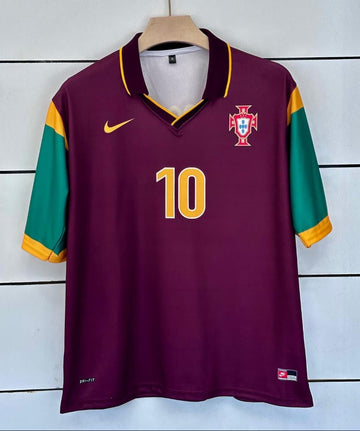 Portugal 1998-2000-Home-RUI COSTA-Collar Five Sleeve-AM  Retro Store