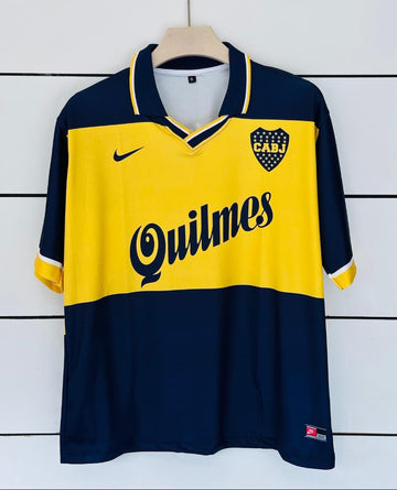 Boca Juniors 1998/99 Home-RIQUELME-Collar Five Sleeve-AM Retro Store