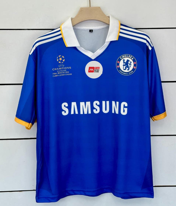 Chelsea 2007/08 Home-Drogba-Collar Five Sleeve-AM Retro Store