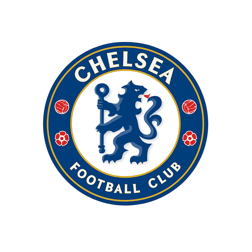 Chelsea football club logo in white background