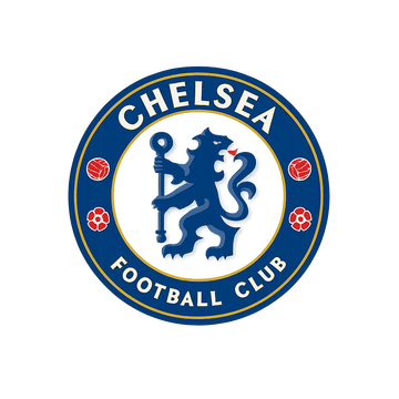 Chelsea football club logo in white background