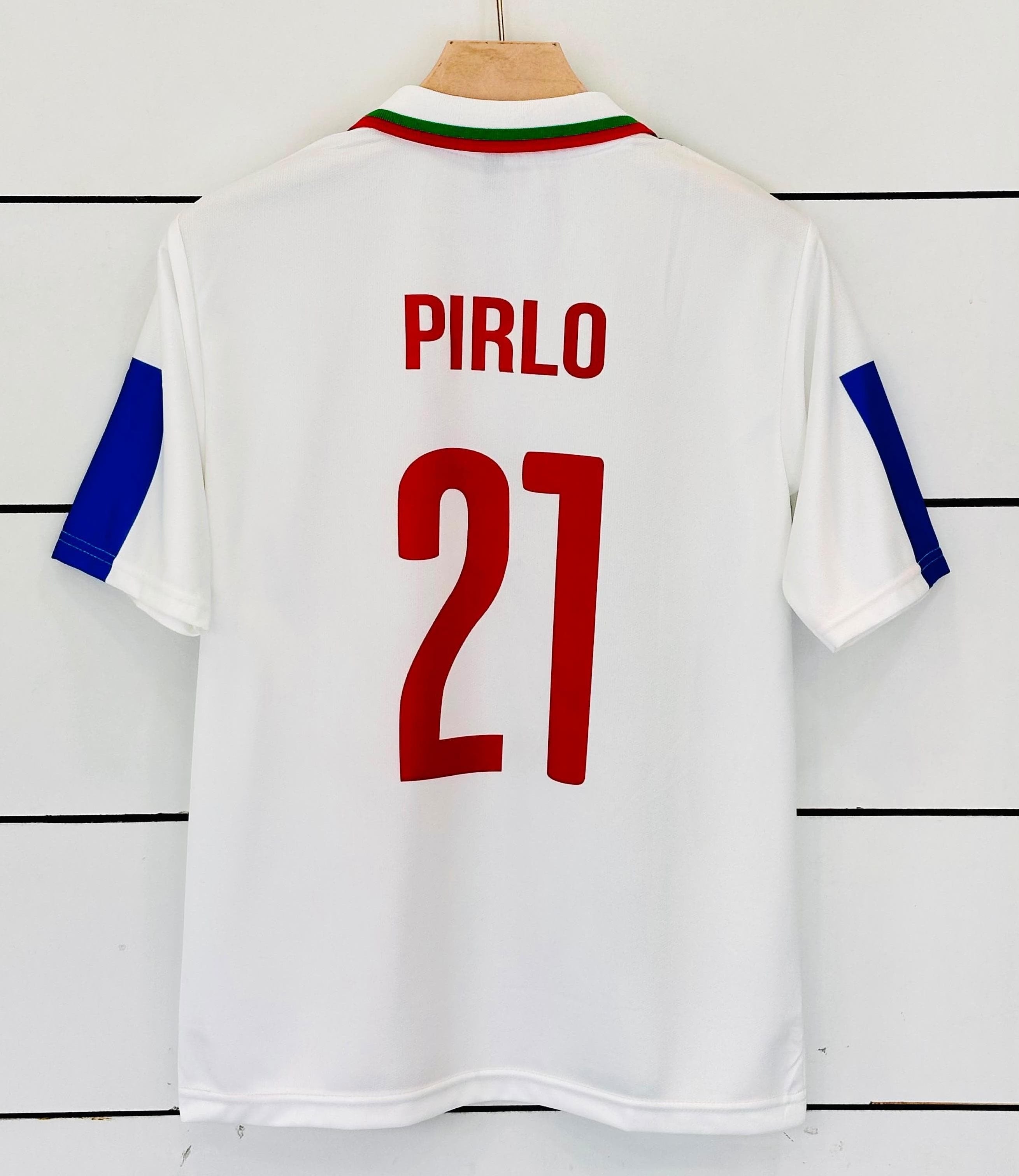 Italy 2024 Away Jersey-PIRLO 21- Collar Five Sleeve-AM Retro Store