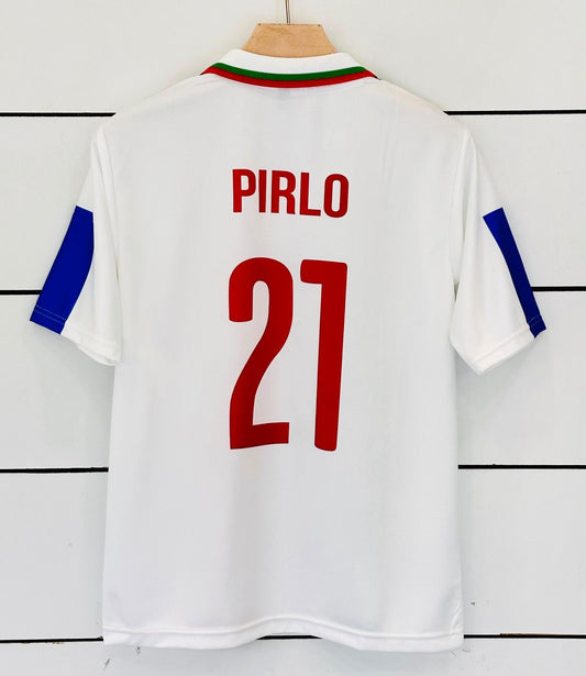 Italy 2024 Away Jersey-PIRLO 21- Collar Five Sleeve-AM Retro Store