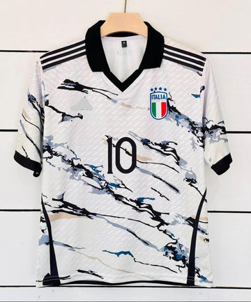 Italy 2023 away jersey Off White-R BAGGIO 10-Collar Five Sleeve-AM Retro Store