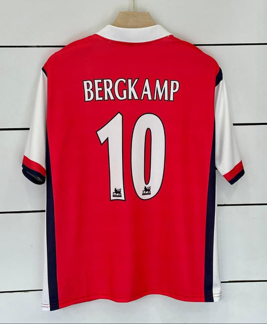 Arsenal 1999 Home-BERGKAMP-Collar Five Sleeve-AM Retro Store