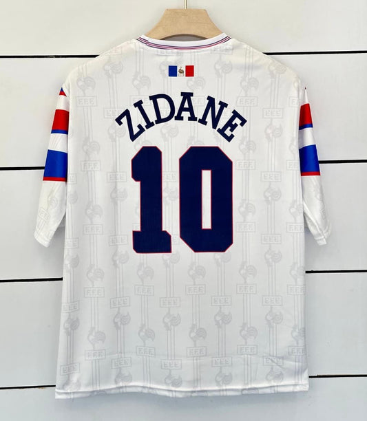 France 1996 Away Kit-Zidane-Embroidery Five Sleeve