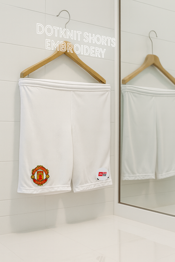 Dotknit Embroidery Shorts-Manchester United-white