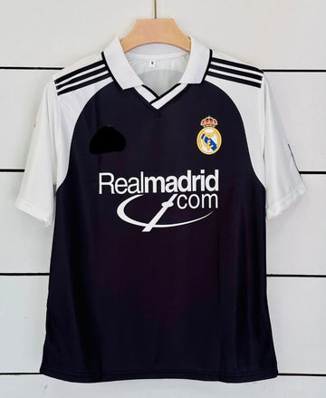 Real Madrid 2001/02 Away Kit-FIGO 10- Collar Five Sleeve-AM Retro Store