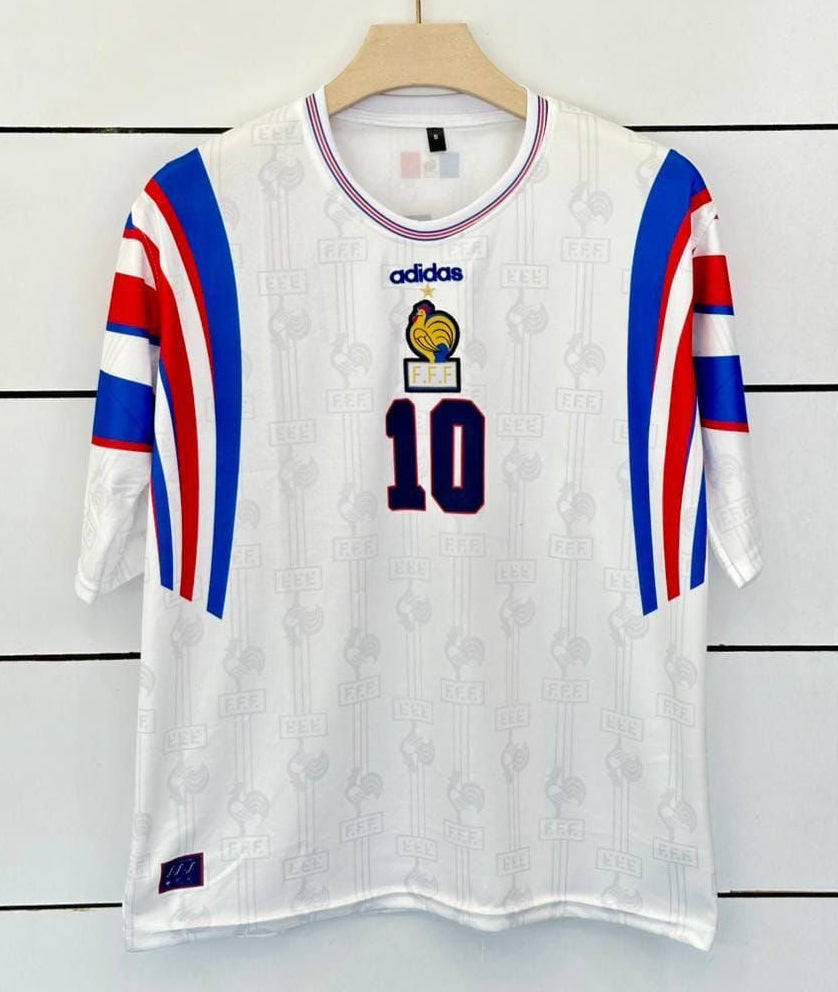 France 1996 Away Kit-Zidane-Embroidery Five Sleeve
