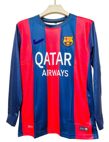 Barcelona 2014/25 Home-NEYMAR JR-Embroidery-Full Sleeve-AM Retro Store