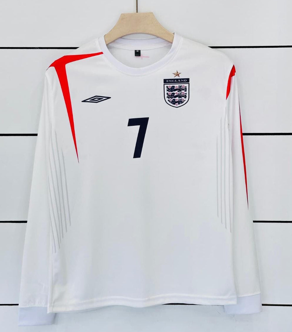 England 1998 Home World Cup-Beckham Retro-Full Sleeve-AM RETRO STORE
