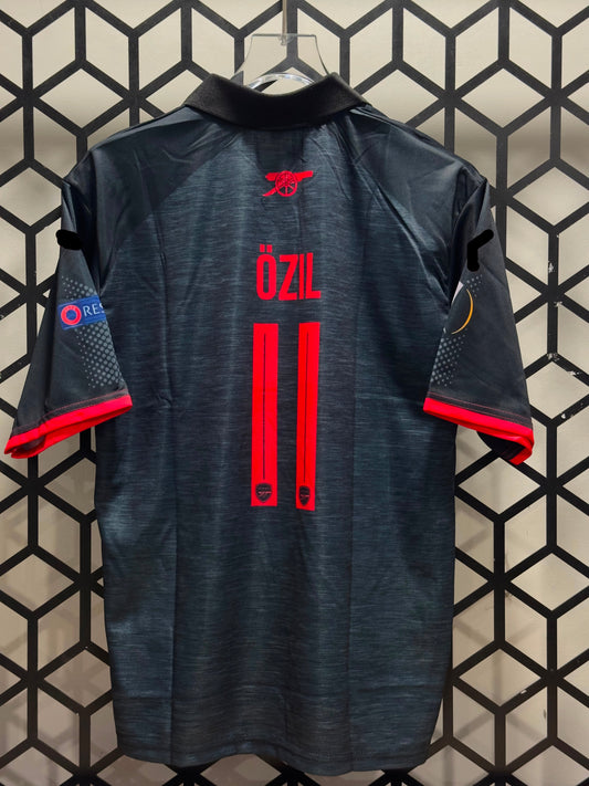 Arsenal 2017/18 Third Kit-Retro OZIL 11-Collar Five Sleeve Button-AM Retro Store