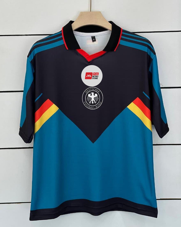 Germany 1996 Away-Beckenbauer-Retro-Collar five Sleeve