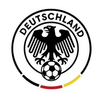 Germany Nationality football team logo in white background 