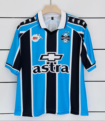 Gremio 2000/01 Home-RONALDINHO-Collar Five Sleeve-AM Retro Store