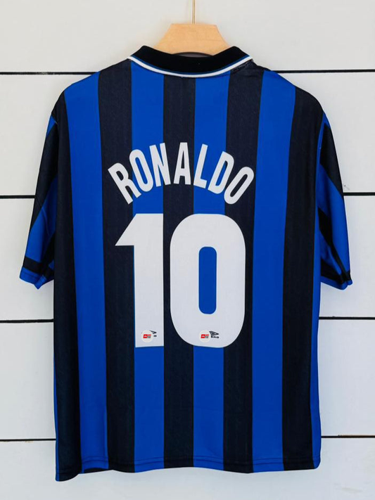 Inter Milan 1997-98 Home-Ronaldo Nazario-Collar Five Sleeve-AM Retro Store