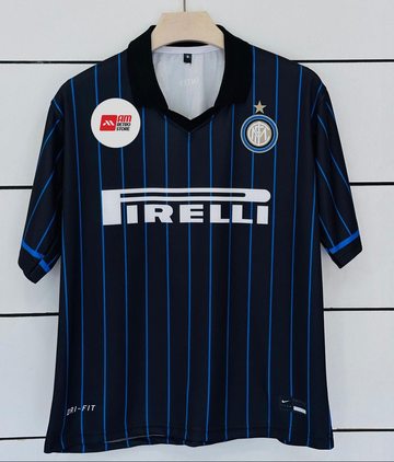 Inter Milan 2014/15 Home-Ronaldo Nazario-Collar Five Sleeve-AM Retro Store