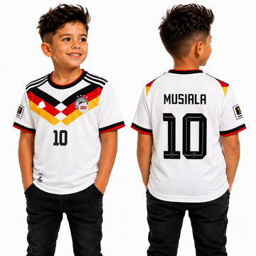 Kids & Boys 2026 World Cup Jersey-Germany Home-MUSIALA-AM Retro Store
