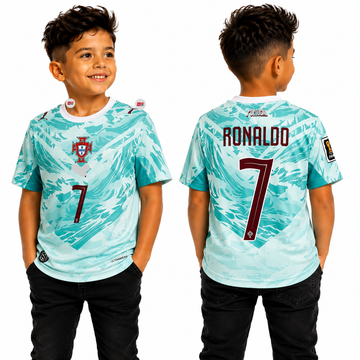 Kids & Boys 2026 World Cup Jersey-Portugal Away-Ronaldo-AM Retro Store