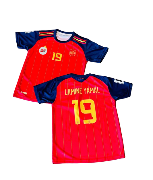 Kids & Boys 2026 World Cup Jersey-Spain Home-LAMINE YAMAL-AM Retro Store