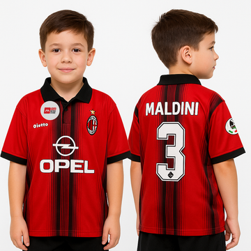 Kids/Boys Collar Five Sleeve Jersey-Maldini