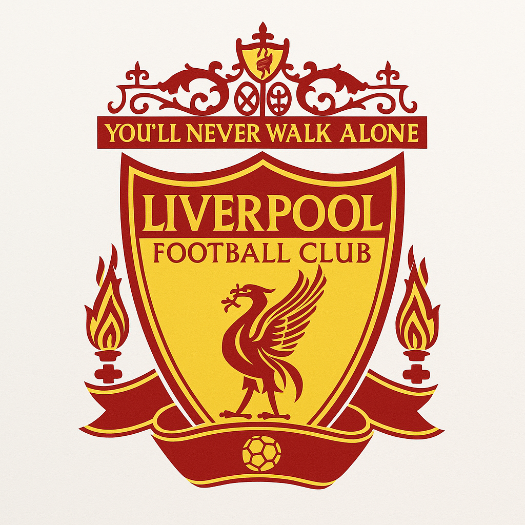 Liverpool football club logo in white background