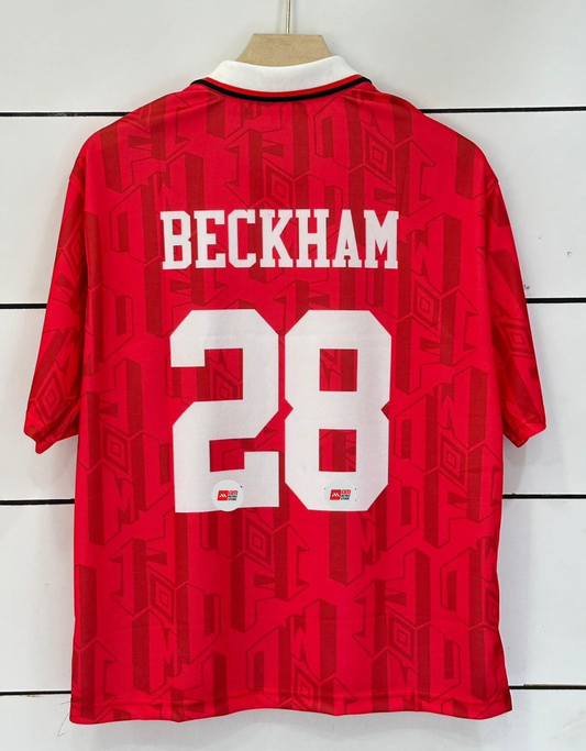Manchester United 1993/94 Home-Beckham-Collar Five Sleeve-AM Retro Store