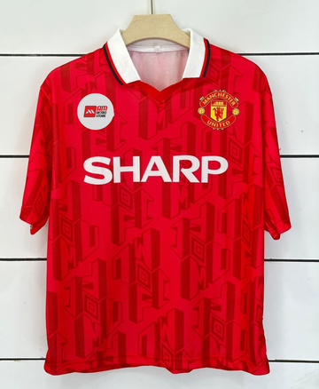 Manchester United 1993/94 Home-Beckham-Collar Five Sleeve-AM Retro Store