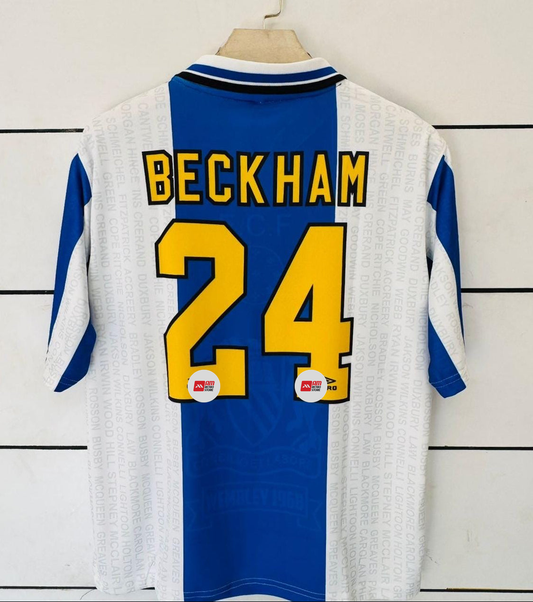 Manchester United 1994/96 Third Kit-Retro-Beckham--Collar Five Sleeve-AM Retro Store