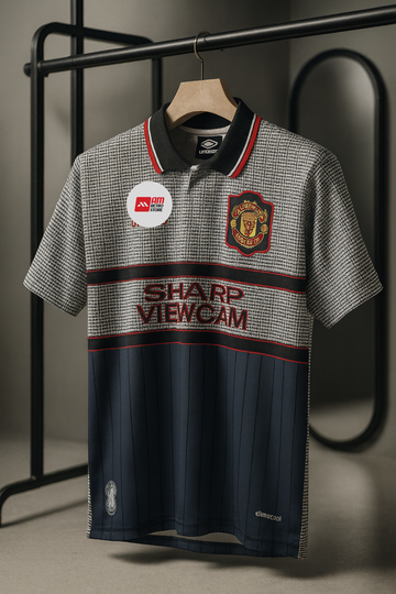 Manchester United 1995/96 Away Retro-Beckham- Collar Half Sleeve