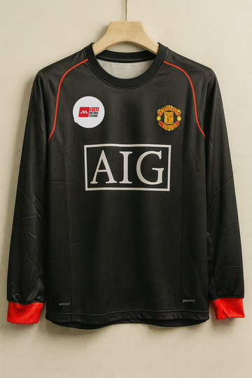 Manchester United 2007/08 Away-Ronaldo-Signature Embroidery Full sleeve