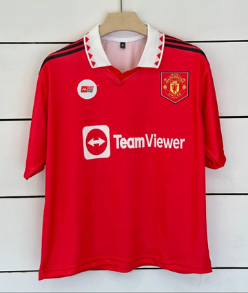 Manchester United 2022-23 Home-Ronaldo-Collar Five Sleeve-AM Retro Store