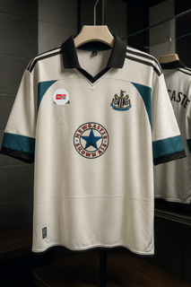 Newcastle United 1999/2000 Away-SHEARER-Collar Five Sleeve-AM Retro Store