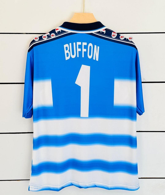 Parma 1999/2000-Goal Keeper Jersey-Buffon #1-Collar Five Sleeve