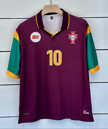Portugal 1998-2000-Home-RUI COSTA-Collar Five Sleeve-AM  Retro Store