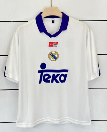 Real Madrid 1997/98 Home Retro Jersey-R Carlos--Collar Five Sleeve-AM Retro Store
