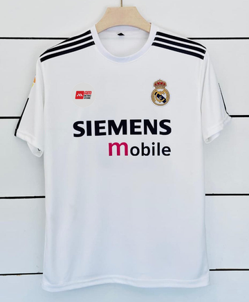 Real Madrid 2004/05 Home-Retro-Beckham-Embroidery-Half Sleeve-AM Retro Store