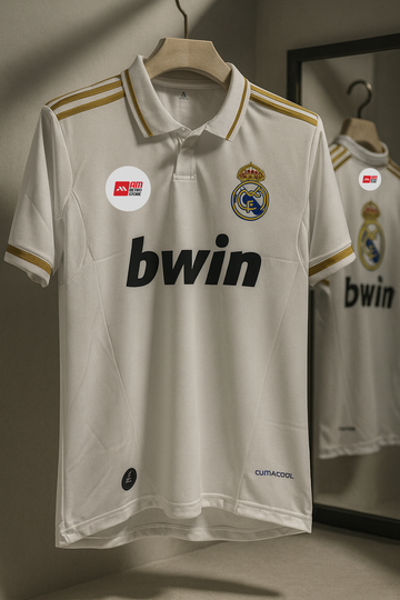 Real Madrid 2011/12 Home-Ronaldo Retro-Collar Half Sleeve
