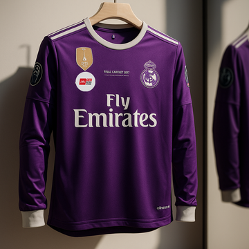 Real Madrid 2016/17 Away Purple -Ronaldo-Embroidery Siganture-Full Sleeve