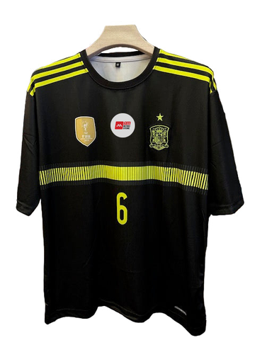 Spain 2014 Away- Retro-A INIESTA-Retro-Five Sleeve Embroidery- AM Retro Store