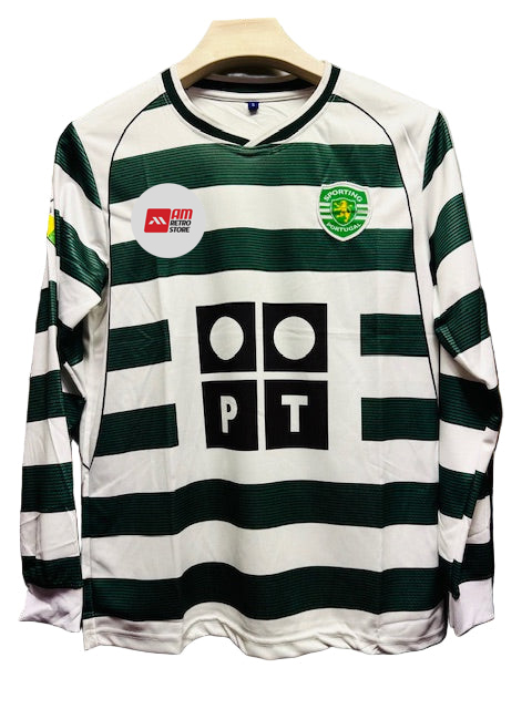 Sporting-2002/03 Home-Ronaldo-Signature Embroidery Full Sleeve